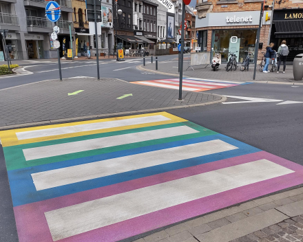 Regenboog zebrapaden in Roeselare (2021)