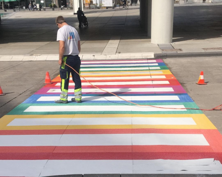 Regenboog zebrapaden in Roeselare (2021)